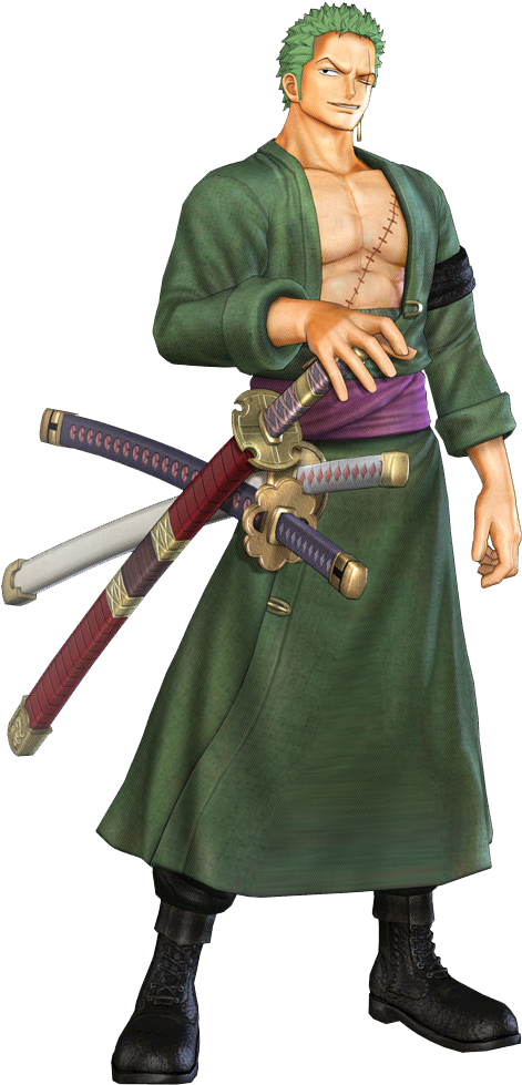 One Piece Pirate Warriors 2 Zoro - One Piece Pirate Warriors Zoro (546x1000), Png Download