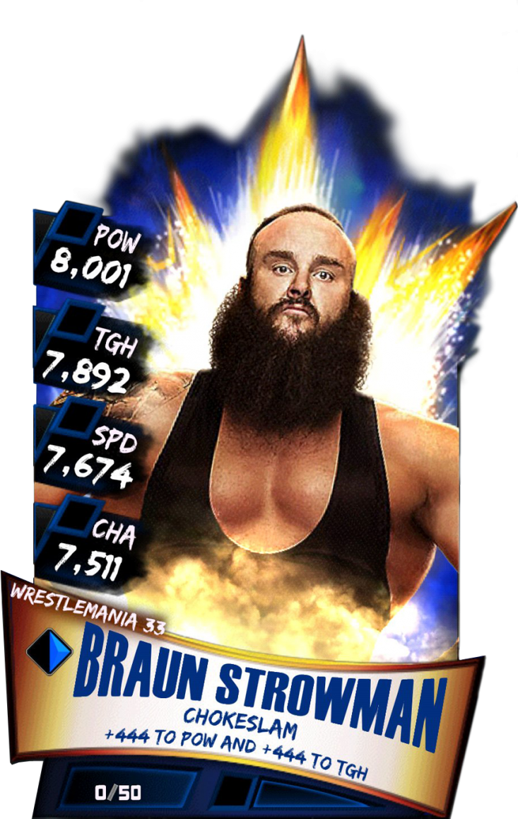 Braunstrowman S3 14 Wrestlemania33 - Wwe Supercard Wm 33 John Cena (733x1158), Png Download