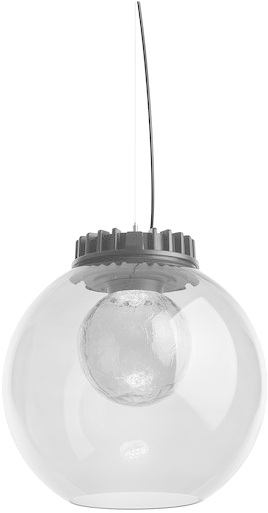 City Globe Grey Grey - Pendant Light (750x647), Png Download