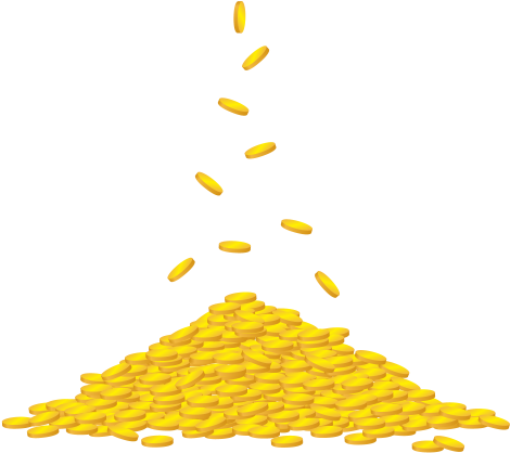Gold Pile Png Download - Pile Of Coins Png (500x500), Png Download