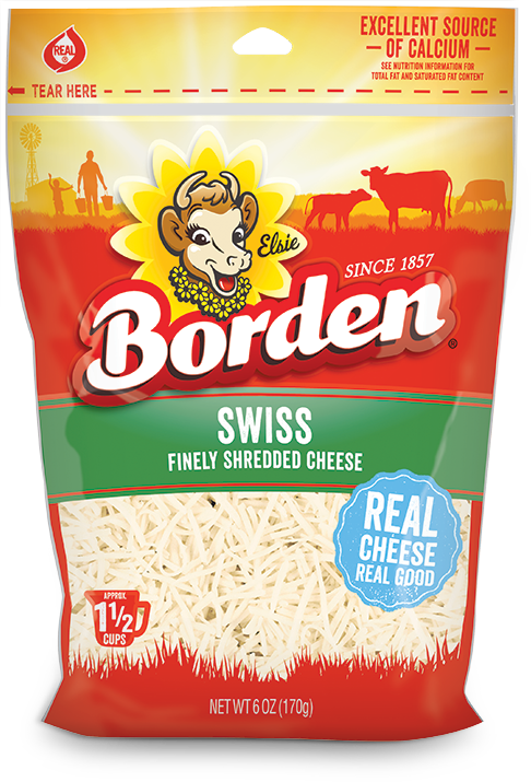 Finely Shredded Swiss Shreds - Monterey Jack Blend Cheese (486x715), Png Download