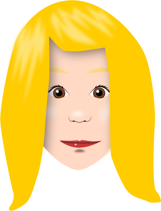 Blond Black Hair Facial Hair Red Hair - Straight Hair Person Clipart (565x750), Png Download