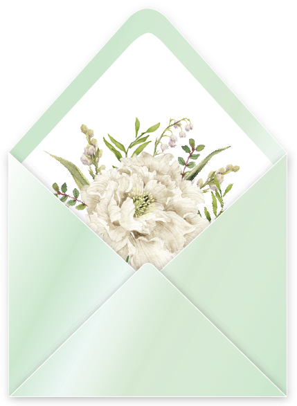 White Wedding Envelope Liner Soft Green - 1990-1 Laptop Sleeve - 13" (440x598), Png Download