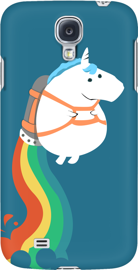 Society6 Fat Unicorn On Rainbow Jetpack Hand Towel (1024x1024), Png Download