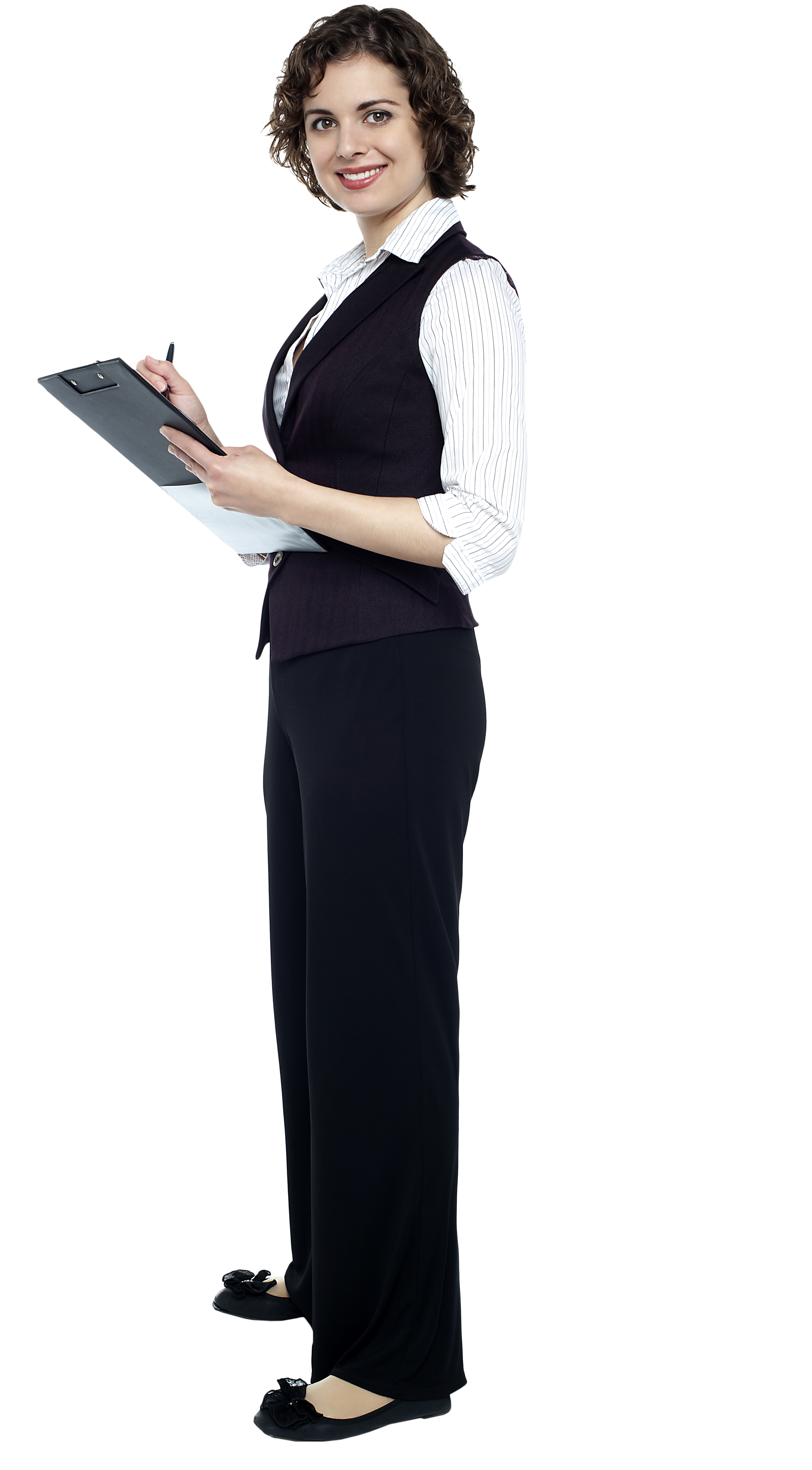 Business Woman Standing Png - Women Secretary Png (3200x4809), Png Download