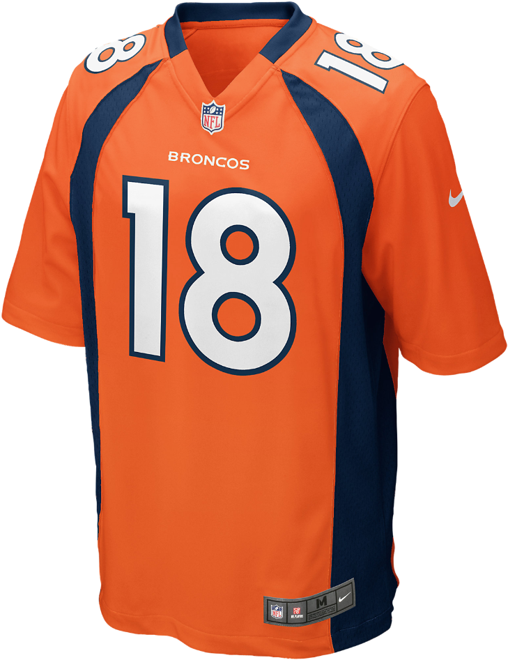 Nike Nfl Denver Broncos Kids' Football Home Game Jersey - Nike Denver Broncos Peyton Manning (superbowl 50) Orange/ (1000x1000), Png Download