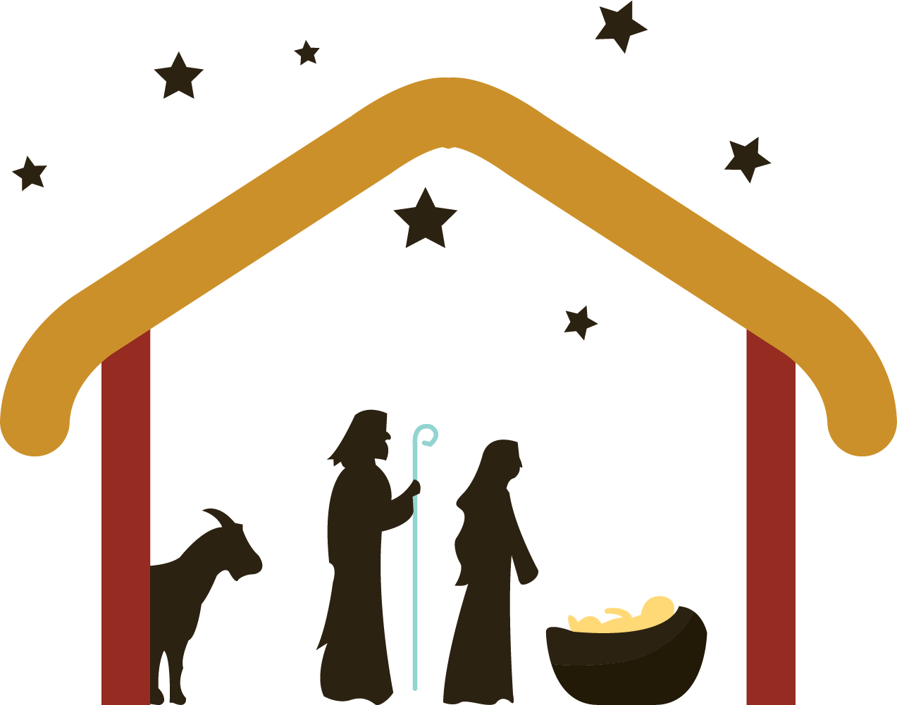 Bethlehem Clipart Manger Bethlehem - Star Cluster Vector (1273x1001), Png Download