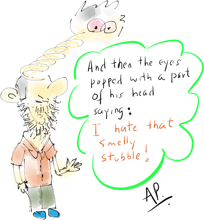 The Night My Eyes Hated My Stubble - Cartoon (1024x768), Png Download