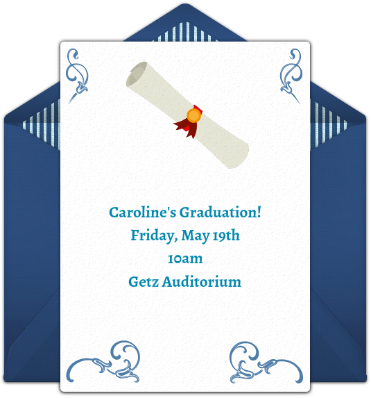 Graduation Diploma Online Invitation - Christmas Day (650x650), Png Download