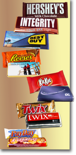 Type Of Chocolate Candy Clipart Chocolate Bar Hershey - Custom Wrapped Full Size Chocolate Candy Bar (hers (260x526), Png Download