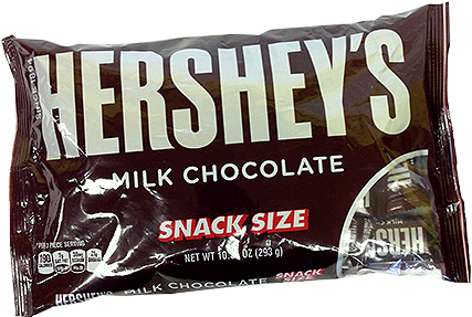 Hersheys Milk Chocolate Snack Size Candy Bars 10 35 - Hershey's Milk Chocolate (500x500), Png Download