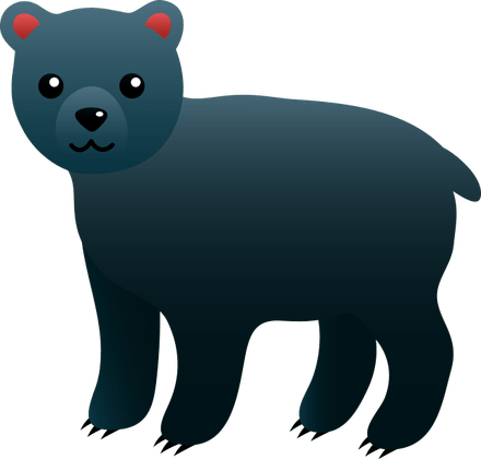 Black Bear Clipart Clipart Collection Bear Png By Camelfobia - Cute Black Bear Clipart (440x420), Png Download