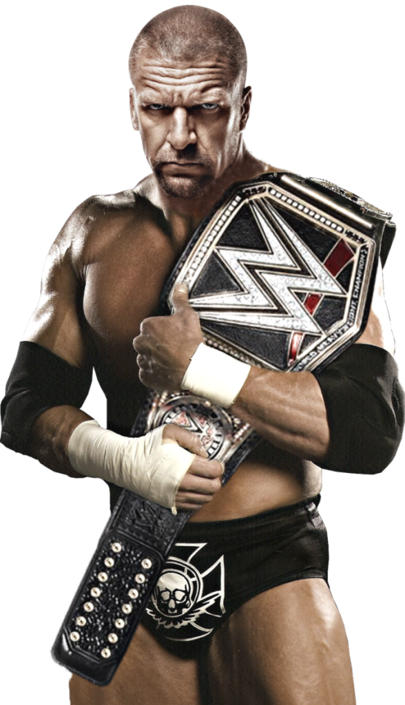 Triple H Holding Wwe Championship-awl117 (588x1024), Png Download