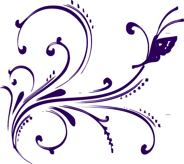 Abstract Clipart Butterfly - Purple Butterfly Clip Art (600x537), Png Download
