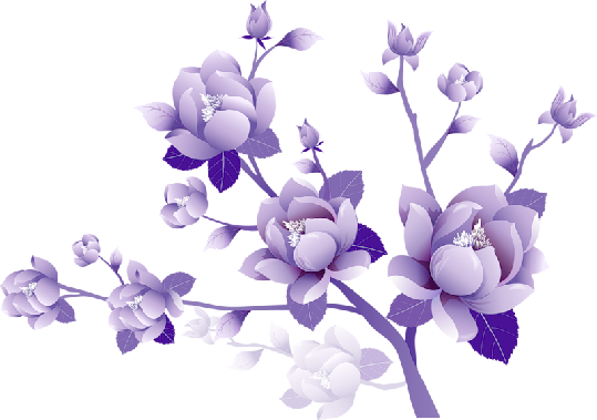 Purple Flowers, Purple Wildflowers, Flower Clipart, - Purple Flowers Clip Art (539x379), Png Download