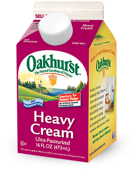Oakhurst Fat Free Half, 1 Pint (356x375), Png Download