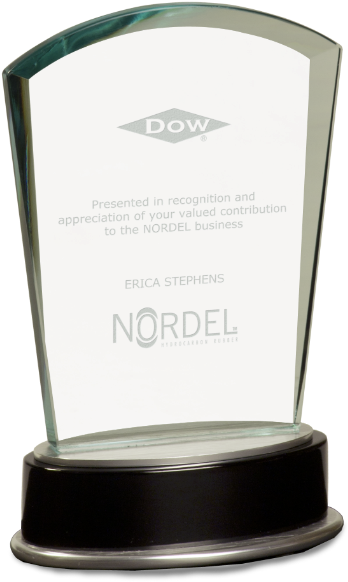 Glass Award Transparent Png Sticker - Glass Award Plaque Psd (446x650), Png Download