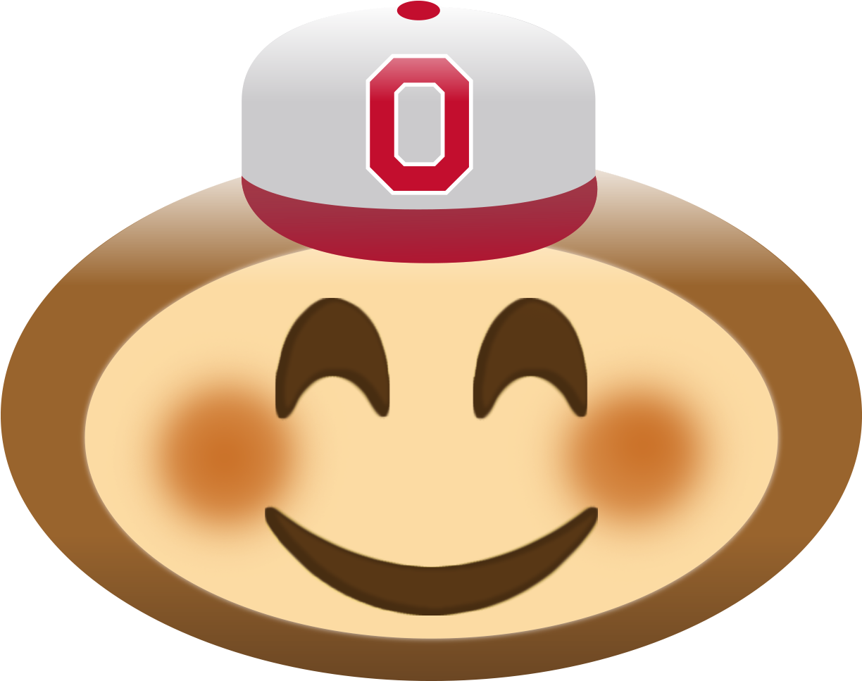 Blushing Emoji Keyboard Download - Brutus Buckeye Transparent Png (1500x1500), Png Download