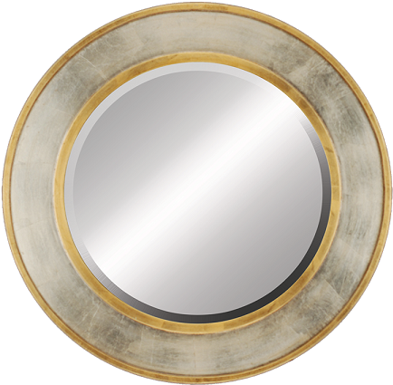 Home > Wall Decor & Mirrors > Contempo Gold & Silver - Paragon 8609 Gold And Silver Round Mirror (450x450), Png Download