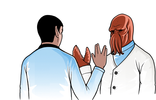 Spock Zoidberg Shirt (618x384), Png Download