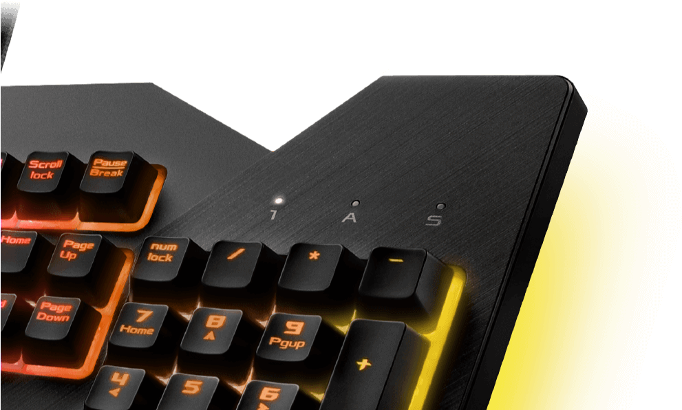 It Flare Up With Aura Lighting - Keyboard Rog (1015x618), Png Download