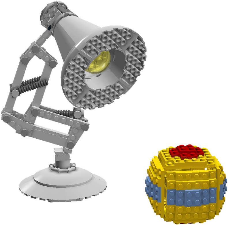 Disney Pixar Luxo Jr Lamp - Lego Pixar Junior (1600x838), Png Download