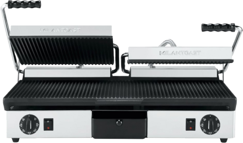 Goldline Double Cast Iron Grill 16050 - Maestrowave Memt16053x Flat Top & Bottom Double (481x283), Png Download