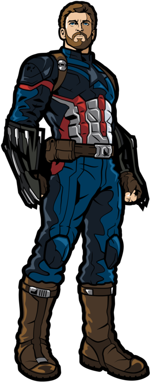 Captain America - Avengers Infinity Captain America Drawing Infinity (585x1024), Png Download