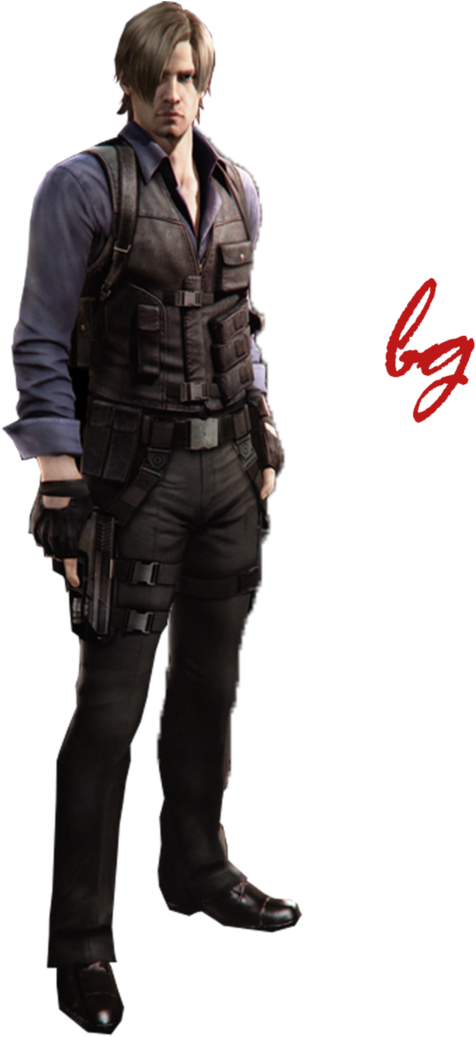 Leon S Kennedy Png - Resident Evil 6 Personajes (753x1062), Png Download