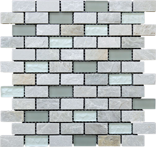 Glass And Stone Tiles, Glass Stone Backsplash, Glass - Tile (550x550), Png Download