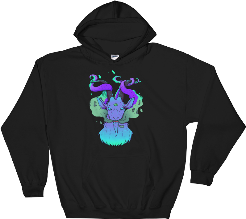 Baphomet Hoodie - Super Depressed Hoodie (1000x1000), Png Download