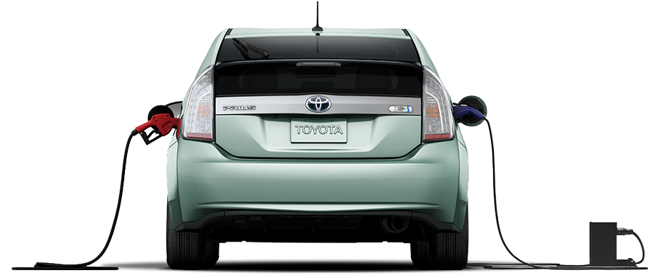 Toyota Prius - 2014 Toyota Prius Plug (990x389), Png Download