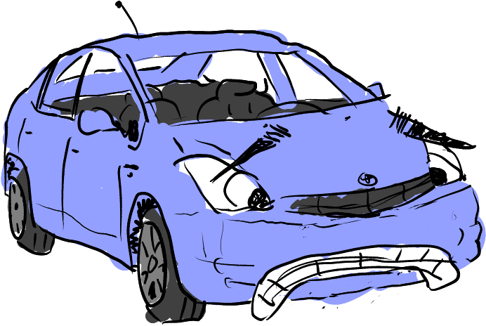 Sad Prius - Toyota Prius (900x674), Png Download
