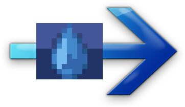 Water Arrow - Blue Arrow Water Png (420x420), Png Download