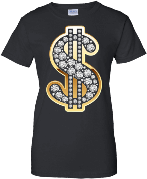 Dollar Sign Gold Diamond $ Bling T-shirt Https - Vancouver T Shirt From Trailer Park Boys (600x600), Png Download