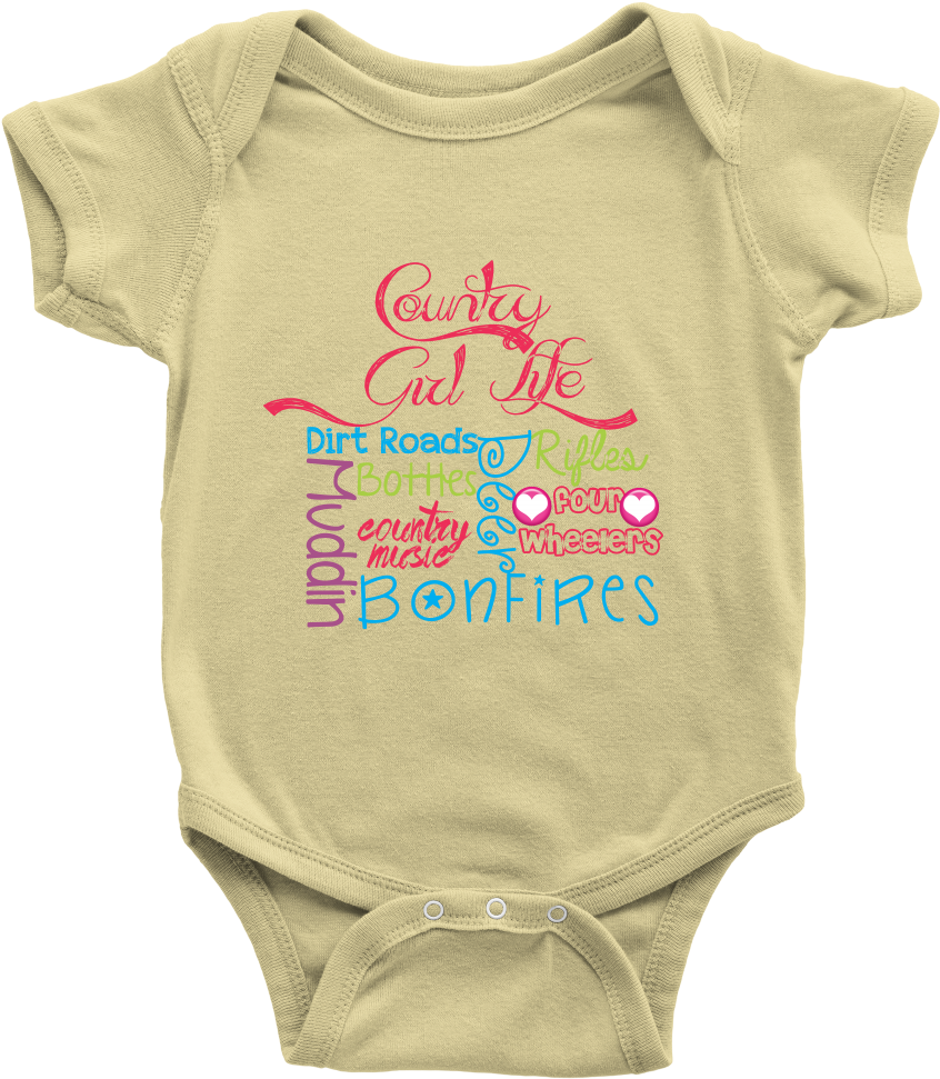 Baby Girl Country Girl Bottle Dirt Road Life Onesie - Rock What I Got Onesie (1000x1000), Png Download