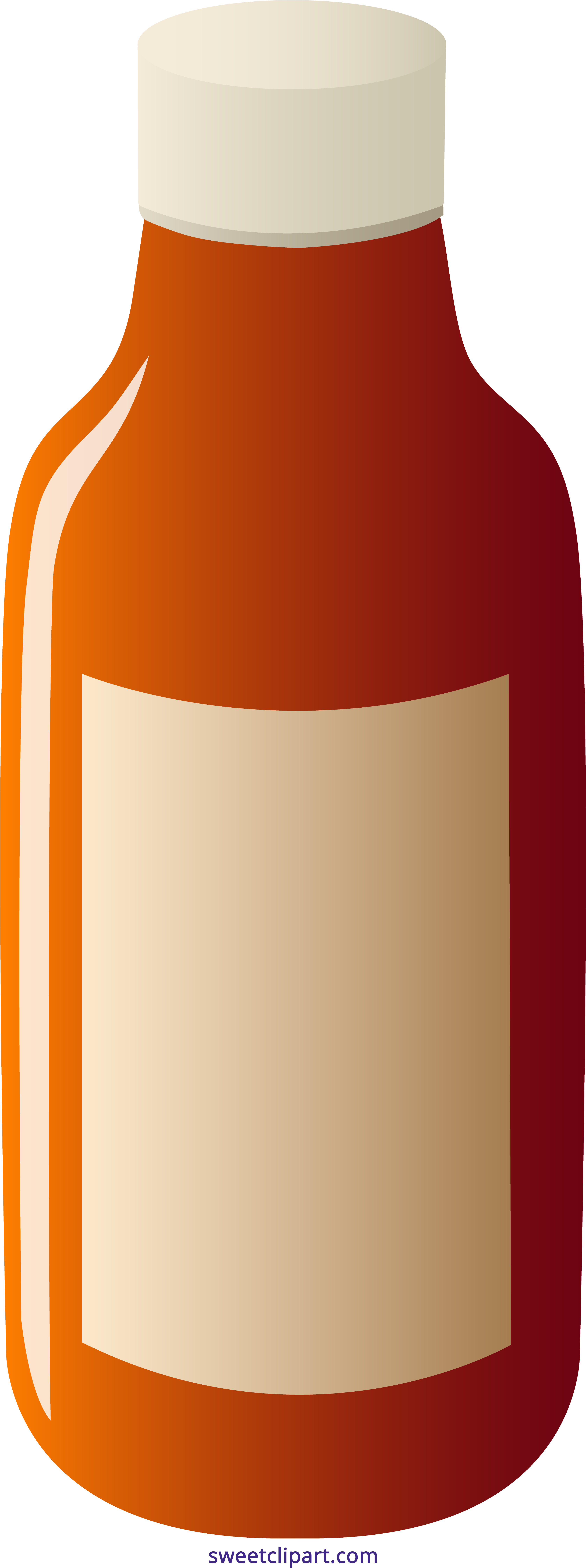 Bottle Blank Sweet Clip Art - Illustration (3350x9002), Png Download