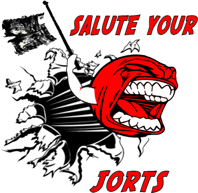 It's Kickball Time In The Illadilla Salute Your Jorts - Volleyball Square Sticker 3" X 3" (720x720), Png Download