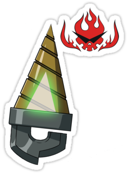 "core Drill & Gurren Lagann Symbol" Stickers By Cassarie2 - Gurren Lagann Core Drill (375x360), Png Download