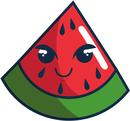 Watermelon Clipart Kawaii - Watermelon (550x550), Png Download