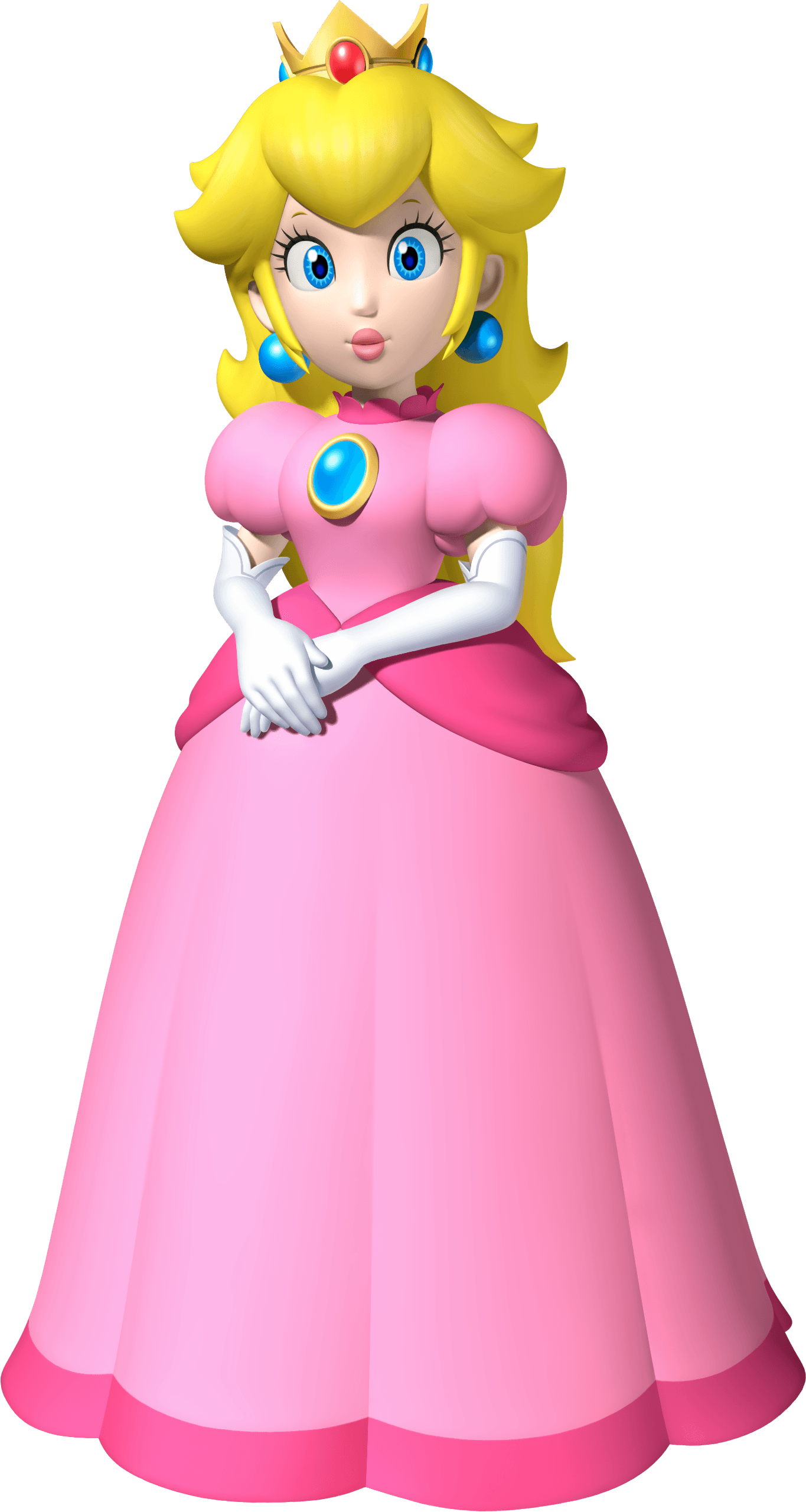 Princess Peach Clipart New Super Mario Bros - Princess Peach Mario (1332x2500), Png Download