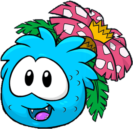 Puffle Venusaur - Club Penguin Puffles (529x467), Png Download