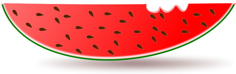 Watermelon Slice Clipart - Fruit (761x288), Png Download