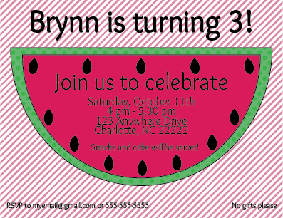 Watermelon Invite-03 - Watermelon (397x306), Png Download