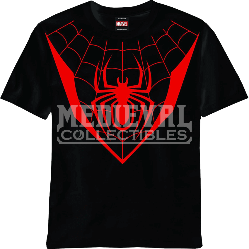 Ultimate Fallout Spiderman T-shirt - Miles Morales Logo Shirt (850x850), Png Download