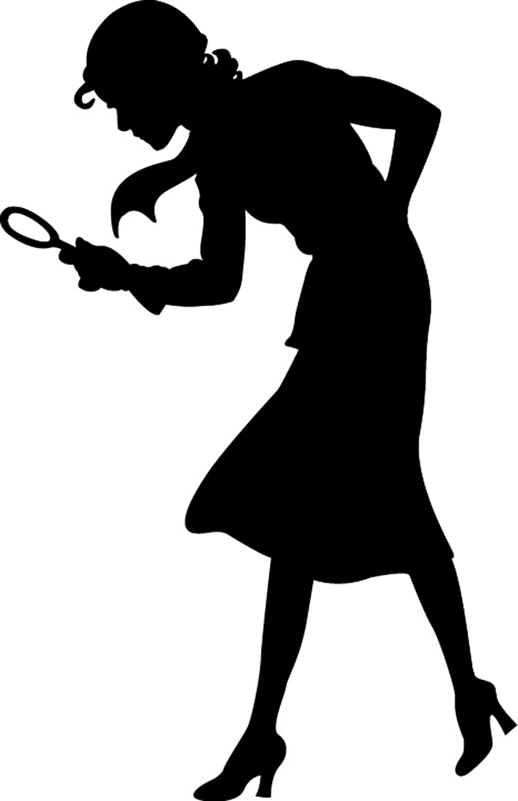 Detective Clipart Print Clip Art Picture Clipartme - Nancy Drew Silhouette (1036x1600), Png Download