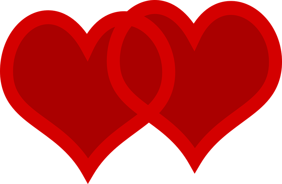 Two, Hearts, Heart - Corazones De San Valentin (640x419), Png Download