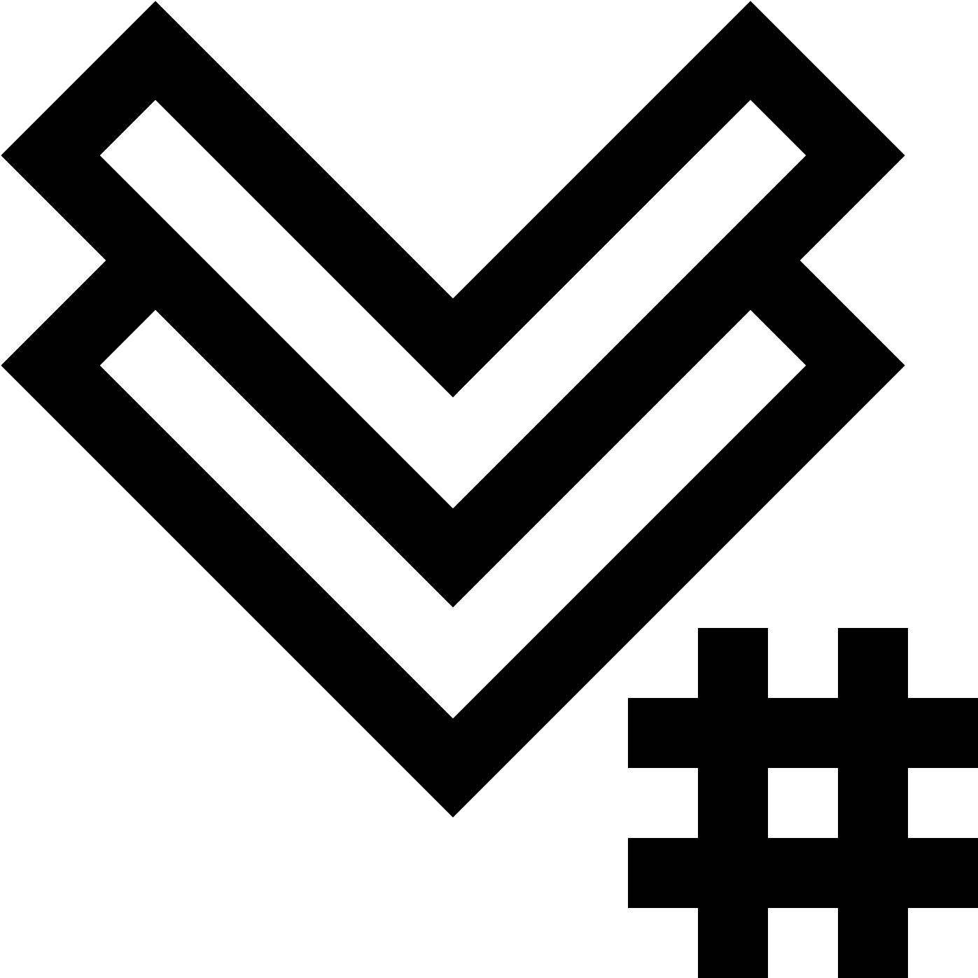 Hashtag Segno A V Icon - Pixel Bubble Text (1600x1600), Png Download