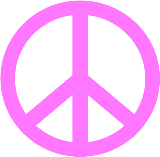 Free Clip Art Peace Sign - Purple Peace Sign Clip Art (532x532), Png Download