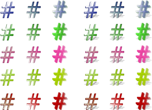 Computer Icons Hashtag Social Networking Service Symbol - Clip Art (530x750), Png Download